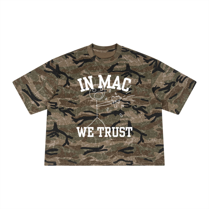 Mac 10 Camo Print Graphic T-Shirt