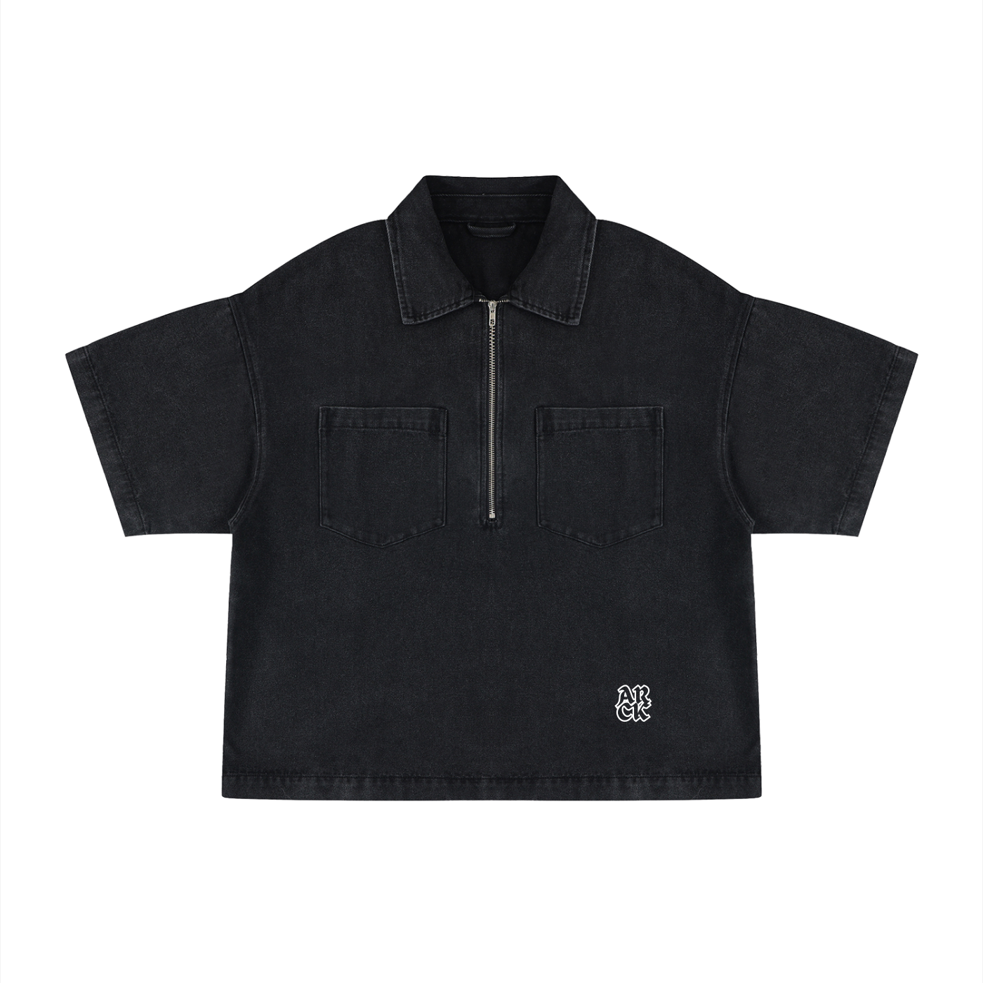 Dog Mentality Quarter-Zip Denim Shirt