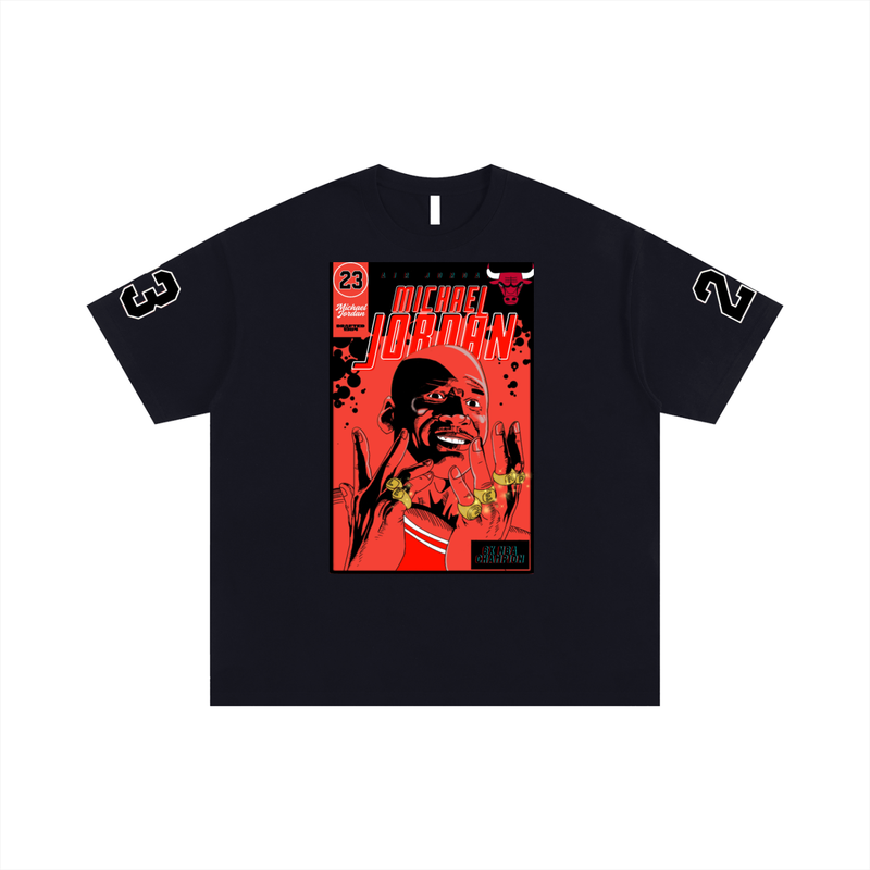 Michael Jordan Comic Oversized Cotton T-Shirt