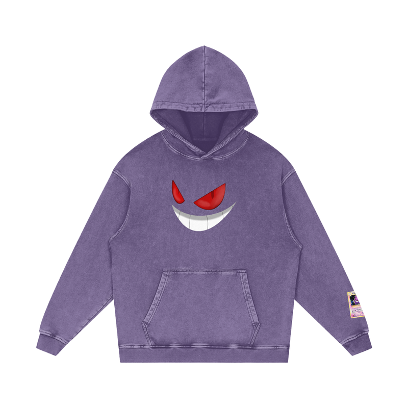 Custom Gengar Snow Washed Hoodie