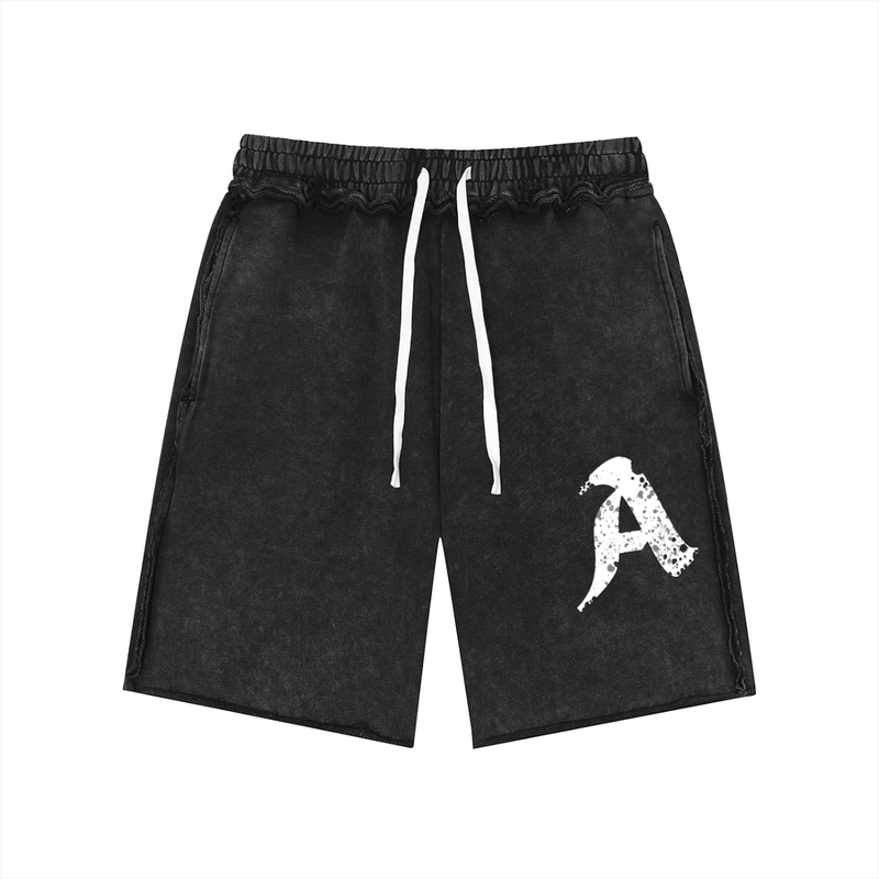 Graffiti Mineral Wash Shorts