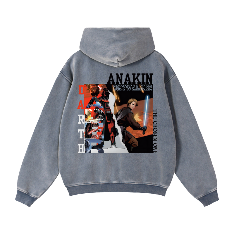 Custom Anakin Dark Side Zip-Up Hoodie