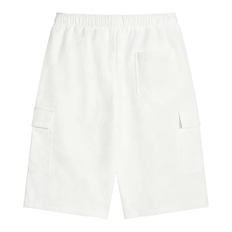 ARCK Minimalist Red Drawstring Cargo Shorts