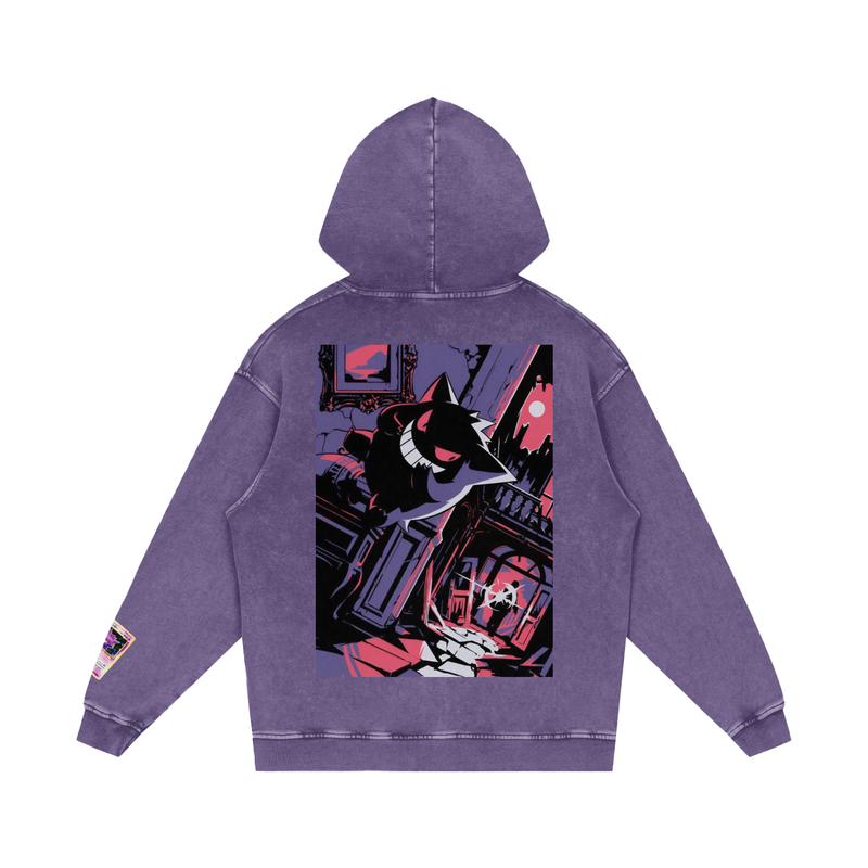 Custom Gengar Snow Washed Hoodie
