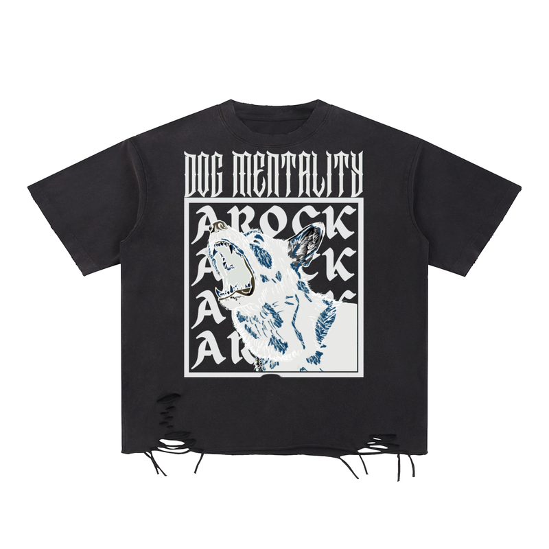 Negative Dog Mentality Ripped Shirt