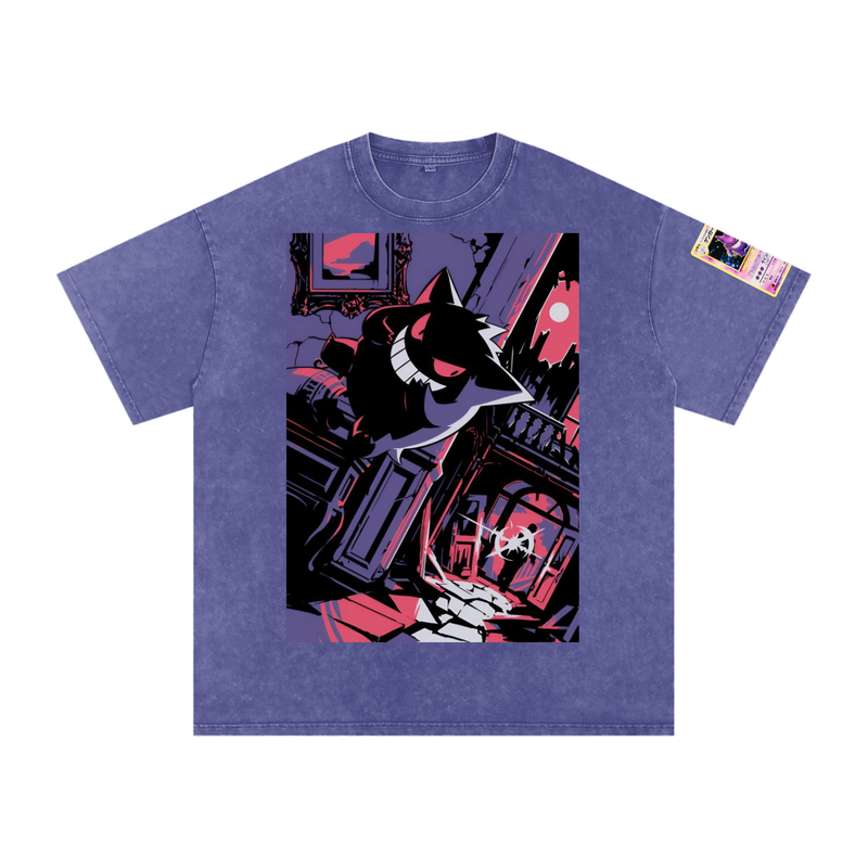 Custom Gengar Snow Washed Tee