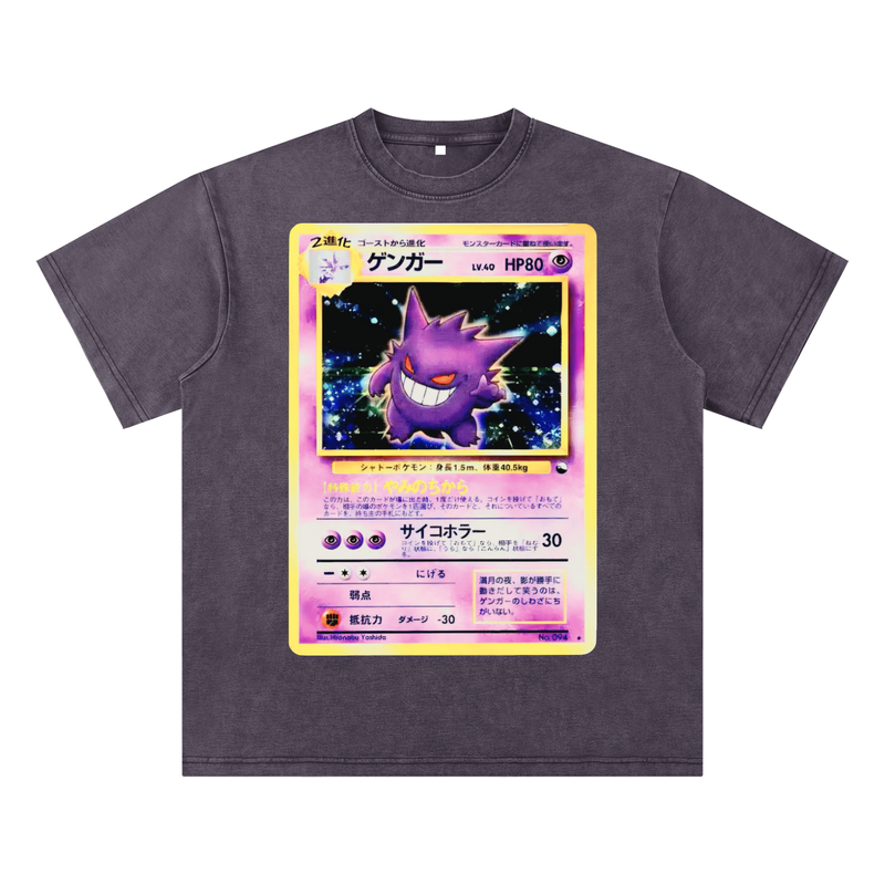 Custom Gengar Card Washed Quick-Dry Shirt