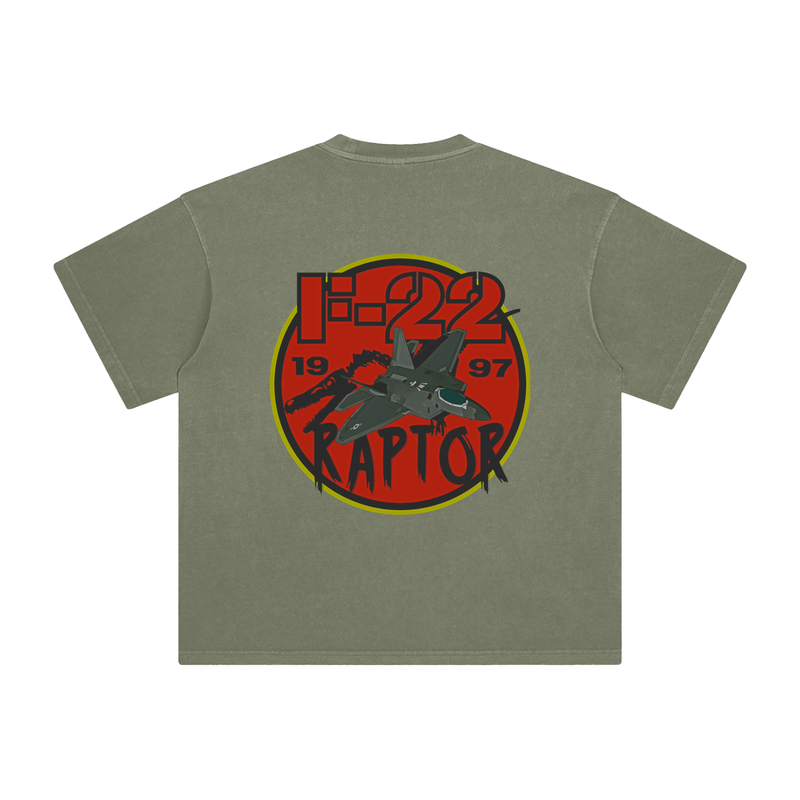 Jurassic F-22 Raptor Enzyme Washed T-Shirt