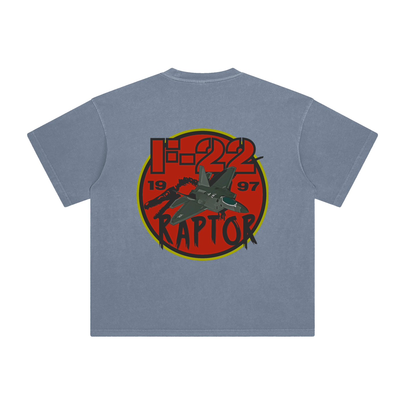 Jurassic F-22 Raptor Enzyme Washed T-Shirt