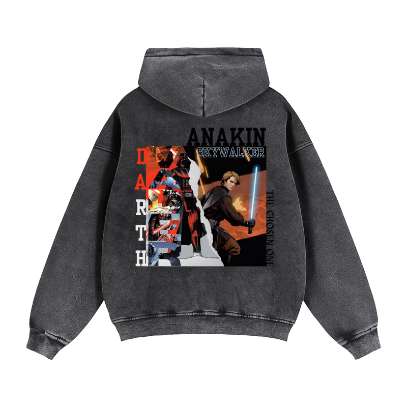 Custom Anakin Dark Side Zip-Up Hoodie